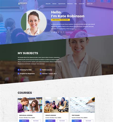 classroom website builder
